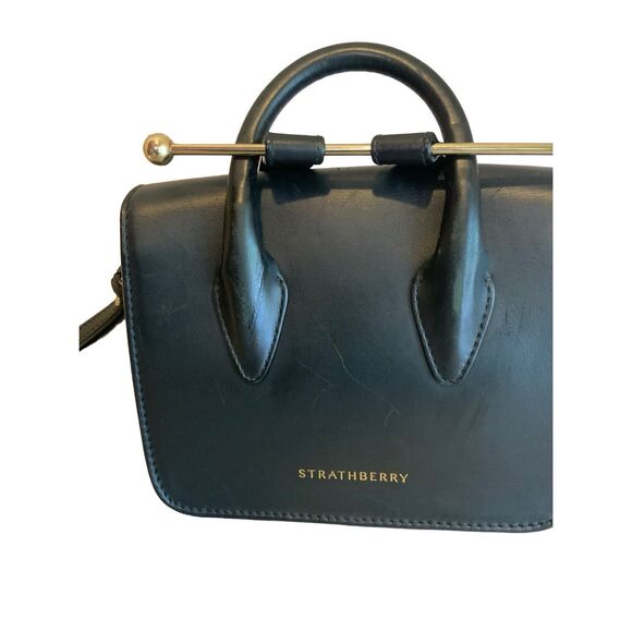 Strathberry Nano Tote - Black leather mini bag crossbody - Picture 11 of 15